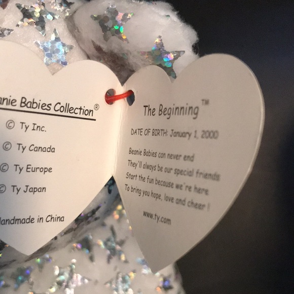 TY THE BEGINNING BEANIE BEAR WITH TAG - Picture 3 of 6